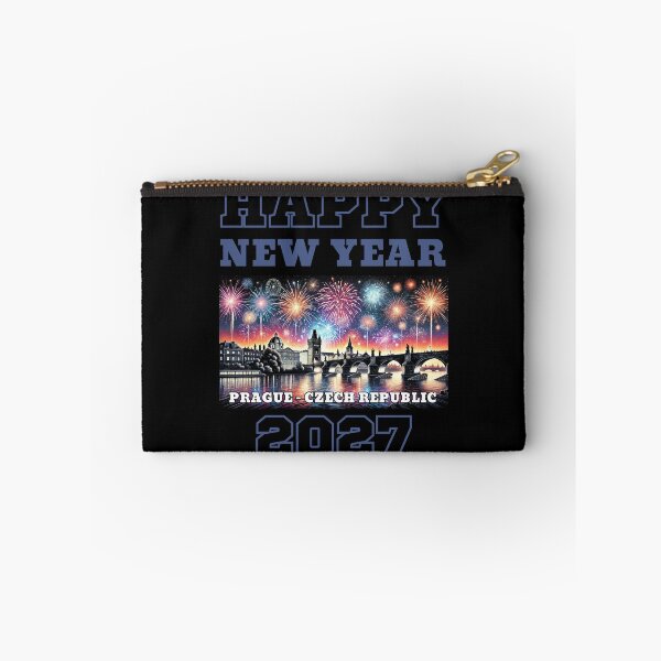Item preview, Happy New Year 2027 - Prague - Blue/Grey Edition designed and sold by Manic Merch Designs.