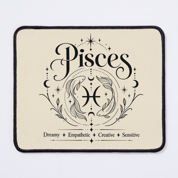 Item preview, Pisces Zodiac Sign – Dreamy Empathic Creative Astrology Art designed and sold by MetaModel Editions.