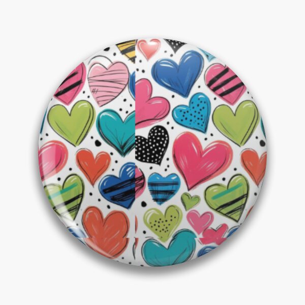 Item preview, Colorful Hand Drawn Hearts Pattern – Cute Love Doodle Heart Design designed and sold by Kruti Collection.