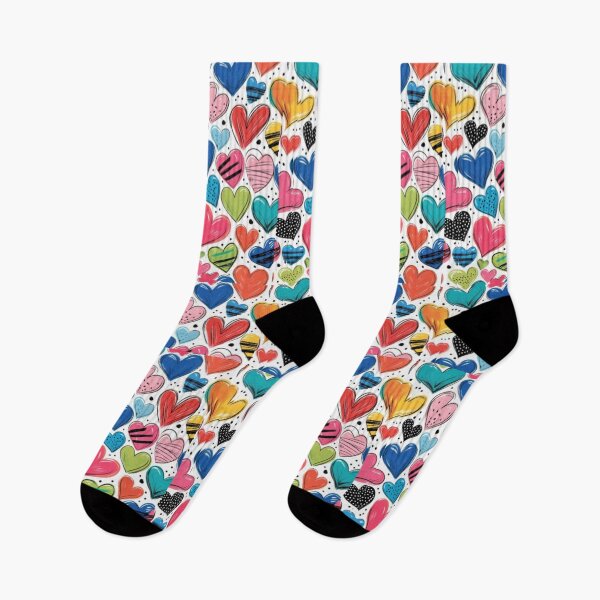 Item preview, Colorful Hand Drawn Hearts Pattern – Cute Love Doodle Heart Design designed and sold by Kruti Collection.