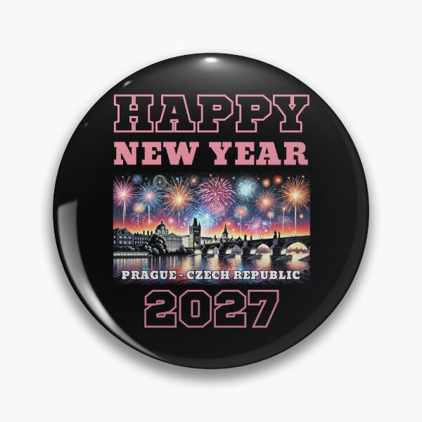 Item preview, Happy New Year 2027 - Prague - Pink Edition designed and sold by Manic Merch Designs.
