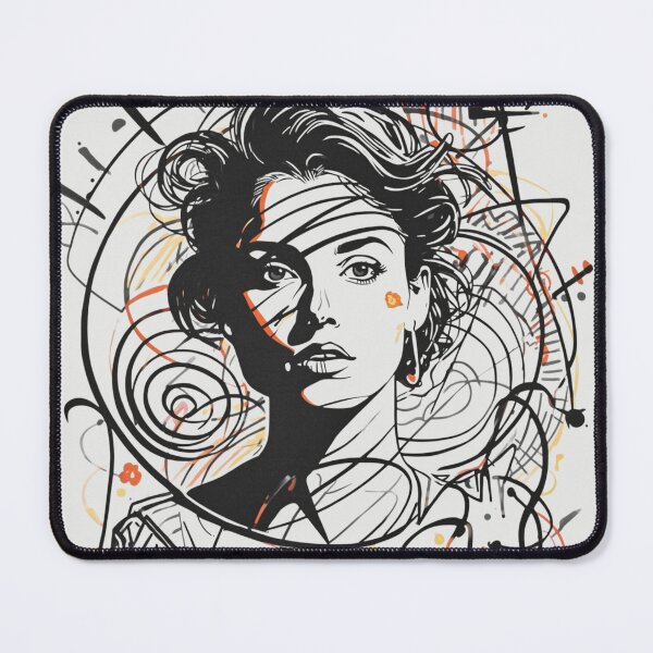 Item preview, Abstract Portrait Line Art - Modern Graphic Woman Graffiti designed and sold by ERODED SELF.