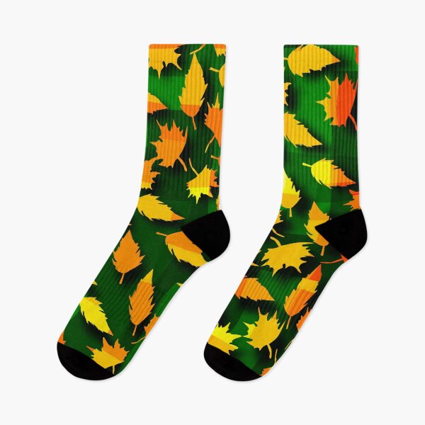 Item preview, Autumn Leaves on Green Background designed and sold by Andrew  Hitchen.