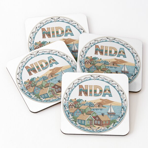 Item preview, Nida Lithuania Curonian Lagoon Seagull Fishing Village Embroidered Patch Sticker designed and sold by Imaginarium of Chaos falcon88 .