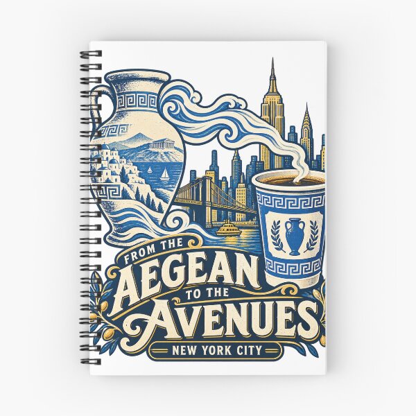 Item preview, From the Aegean to the Avenues — New York Greek Diner Coffee designed and sold by Past in Threads.