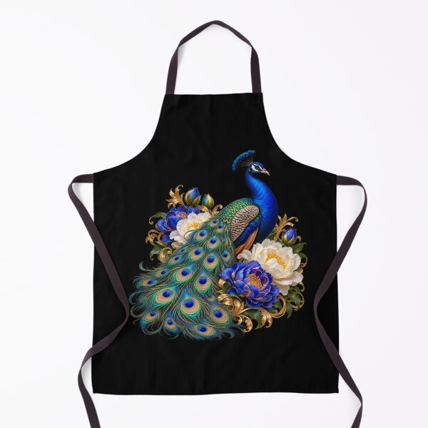 Item preview, Elegant Peacock & Flowers – Jewel Tone Botanical Art designed and sold by Classic Chaos Creations.