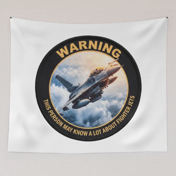 Item preview, Warning May Know A Lot About Fighter Jets Tactical Humor designed and sold by ArtDreams92.