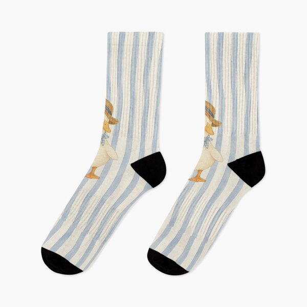 Item preview, Cute Duck Blue Striped Pattern designed and sold by AurelleDesign.