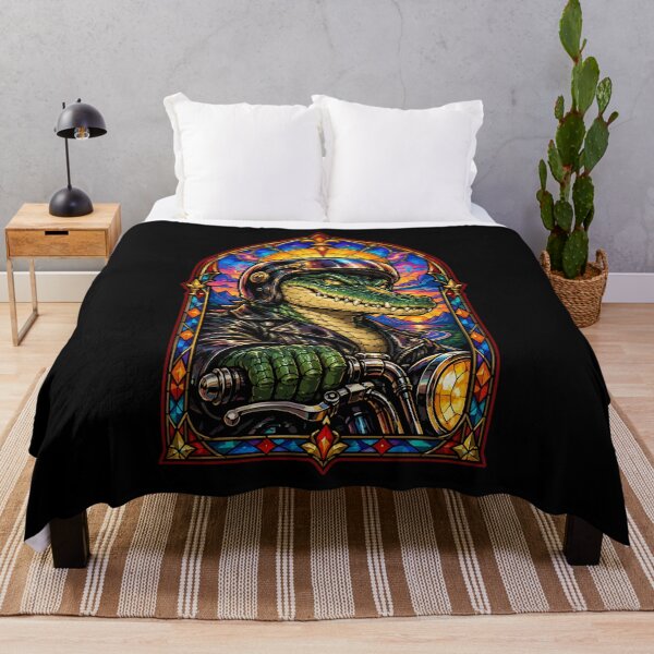 Item preview, Arte en vidrieras de cocodrilos moteros designed and sold by TomFrontierArt.