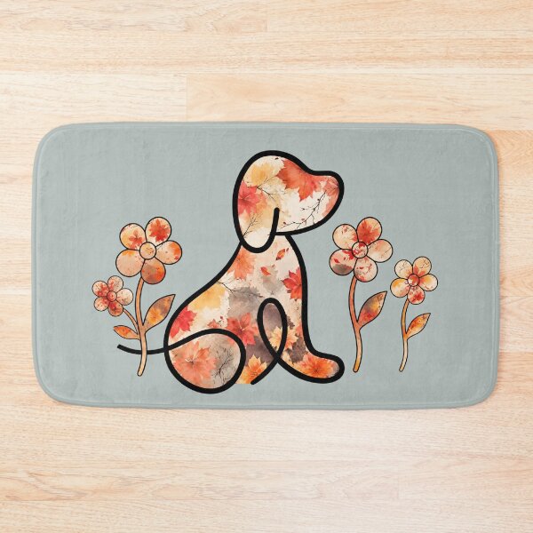 Item preview, Autumn leaves  puppy and flowers designed and sold by 247DesignStudio.