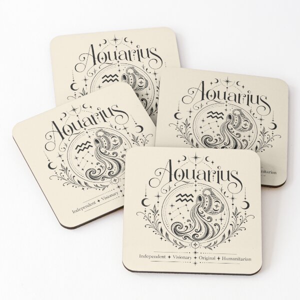 Item preview, Aquarius Zodiac Sign – Independent Visionary Celestial Art designed and sold by MetaModel Editions.