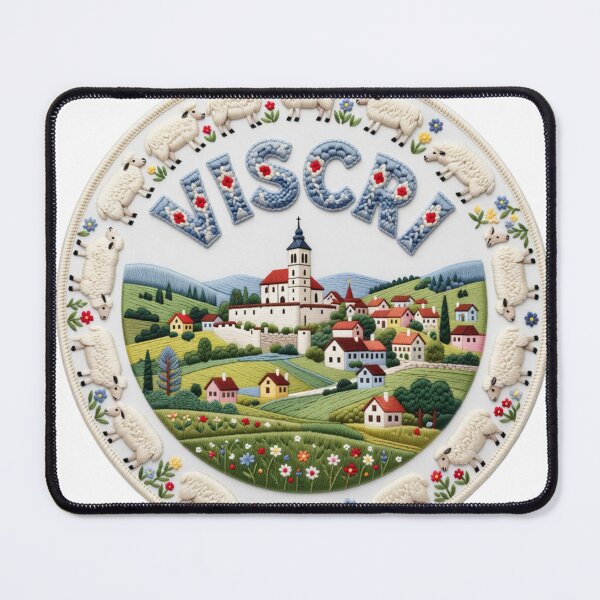 Item preview, Viscri Romania Transylvania Fortified Church Sheep Village Embroidered Patch Sticker designed and sold by Imaginarium of Chaos falcon88 .