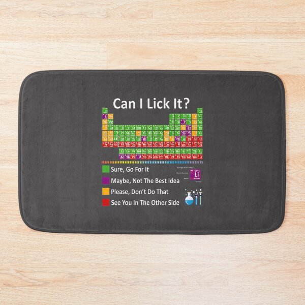 Item preview, Can I Lick It Periodic Table Chart - Funny Science Teacher Meme Design designed and sold by Bryan Ventura Herreros.