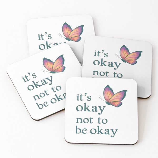 Item preview, It's Okay Not to Be Okay Butterfly Mental Health Self Care Inspirational Quote designed and sold by Kruti Collection.