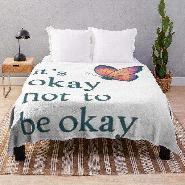 Item preview, It's Okay Not to Be Okay Butterfly Mental Health Self Care Inspirational Quote designed and sold by Kruti Collection.