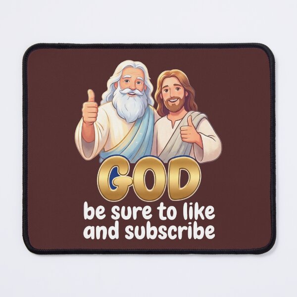 Item preview, God Be Sure To Like And Subscribe Funny Christian Meme designed and sold by FrozenFits.