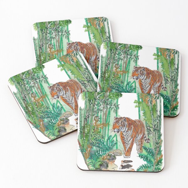 Item preview, Majestic Tiger in the Jungle Watercolor designed and sold by DesseindImages.
