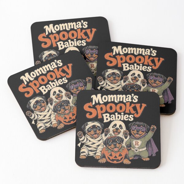 Item preview, Momma’s Spooky Babies - Cute Rottweiler Halloween Dogs designed and sold by Graphic Vibe Designs.
