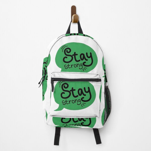 Item preview, Stay Strong Inspirational Quote Green Speech Bubble Motivational Positive Mindset Design designed and sold by Kruti Collection.