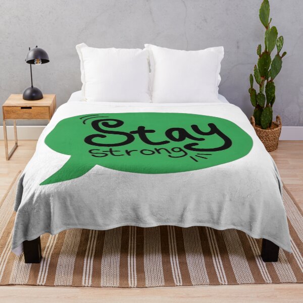 Item preview, Stay Strong Inspirational Quote Green Speech Bubble Motivational Positive Mindset Design designed and sold by Kruti Collection.