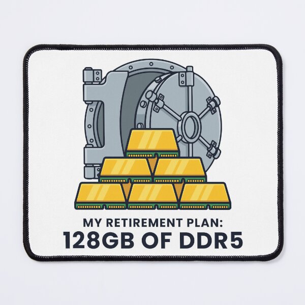 Item preview, My Retirement Plan 128GB of DDR5 - Funny RAM Prices Gold Bars Vault for PC Builders designed and sold by abdoali102.