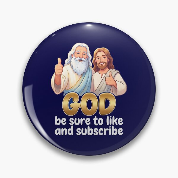Item preview, God Be Sure To Like And Subscribe Funny Christian Meme designed and sold by FrozenFits.