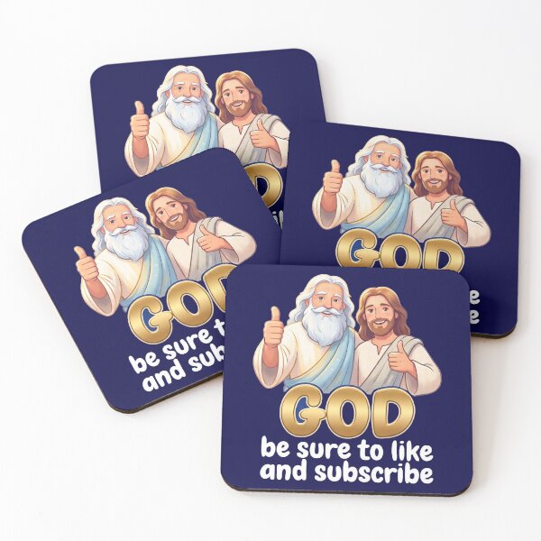 Artikelvorschau, Gott, vergiss nicht, zu liken und zu abonnieren! Lustiges christliches Meme entworfen und verkauft von FrozenFits.