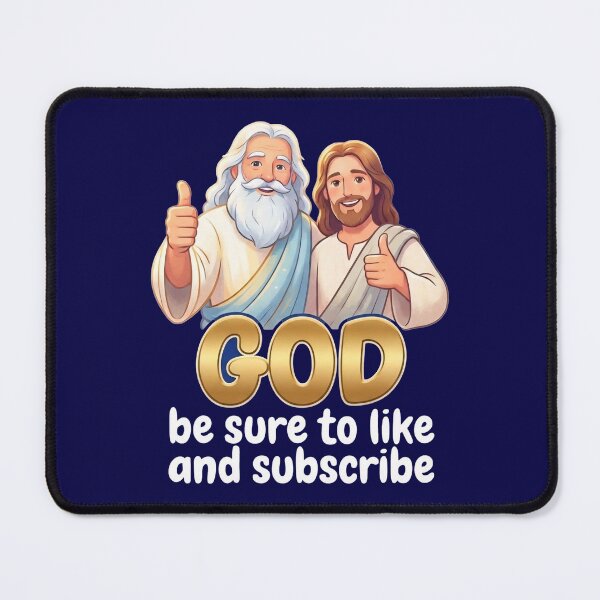 Item preview, God Be Sure To Like And Subscribe Funny Christian Meme designed and sold by FrozenFits.