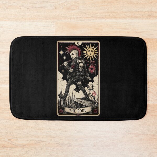 Item preview, The Fool Tarot Card - Punk Rock Mohawk Gothic Anarchy designed and sold by ERODED SELF.