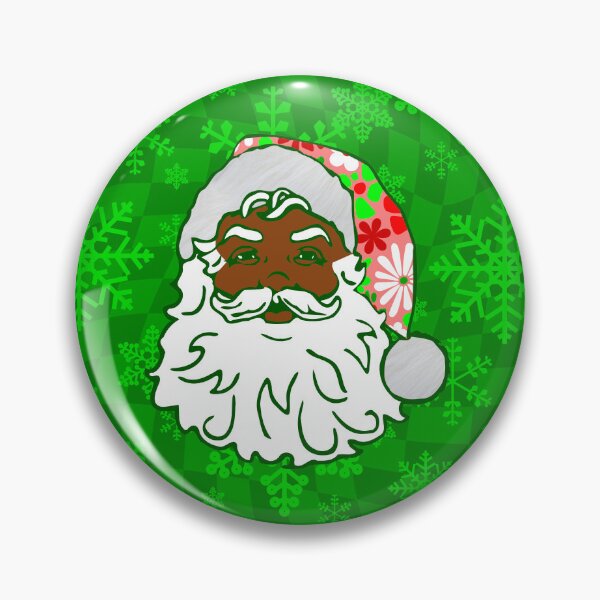Item preview, christmas groovy 60s checkered african black santa designed and sold by Gossip Rag.