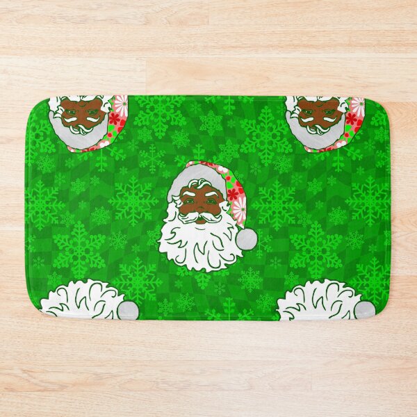 Item preview, christmas groovy 60s checkered african black santa designed and sold by Gossip Rag.