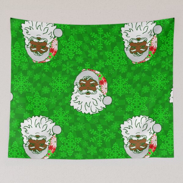 Item preview, christmas groovy 60s checkered african black santa designed and sold by Gossip Rag.