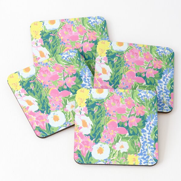 Item preview, Wild flowers field in preppy colors designed and sold by SophieClimaArt.