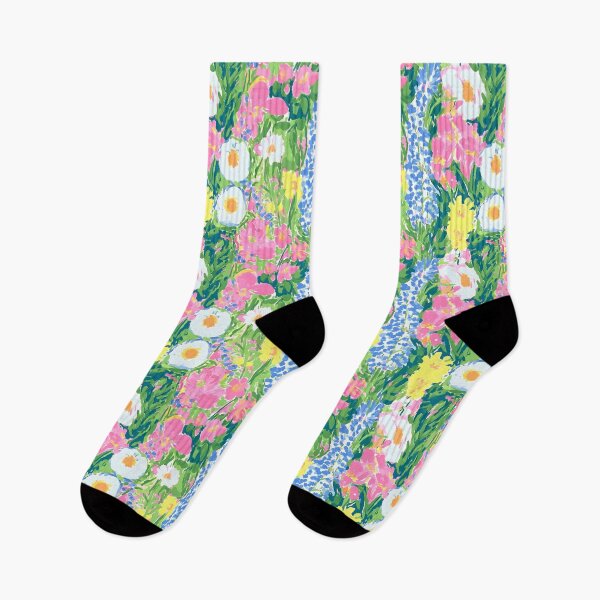 Item preview, Wild flowers field in preppy colors designed and sold by SophieClimaArt.