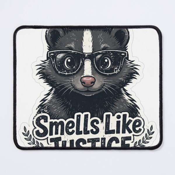 Item preview, Smells Like Justice Funny Skunk Deputy Design designed and sold by Wild Shades.