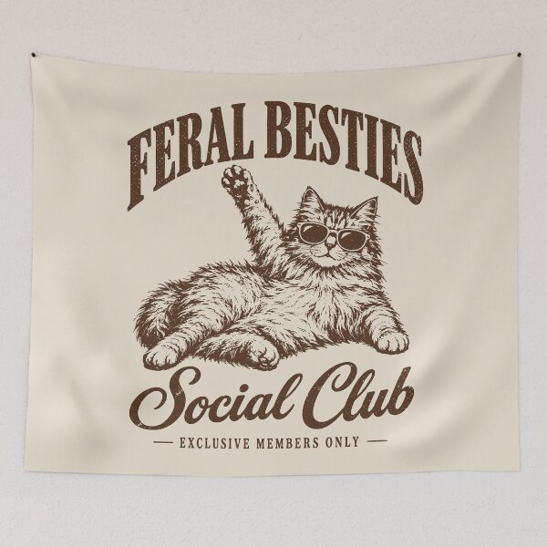 Item preview, Feral Besties Funny Cat Best Friend Girl BFF Matching  designed and sold by Y-Vibes.