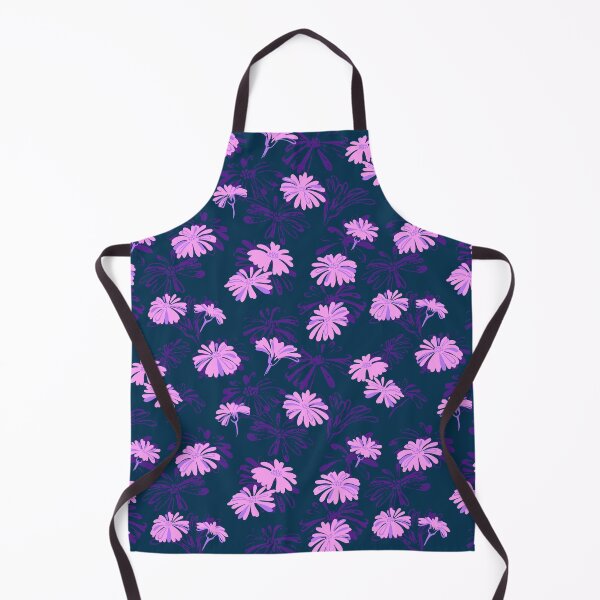 Item preview, Pink Sketch Daisy Flowers Navy Pattern designed and sold by SmyrnaArtGalery.