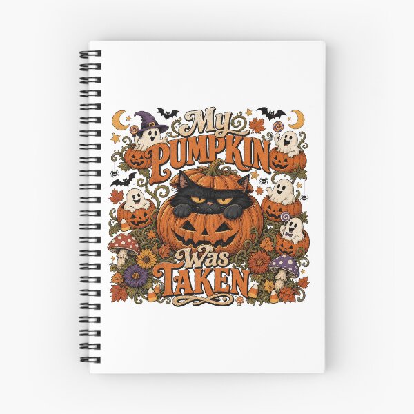 Item preview, My Pumpkin Was Taken Funny Grumpy Black Cat Halloween designed and sold by JoyfullyOffbeat.