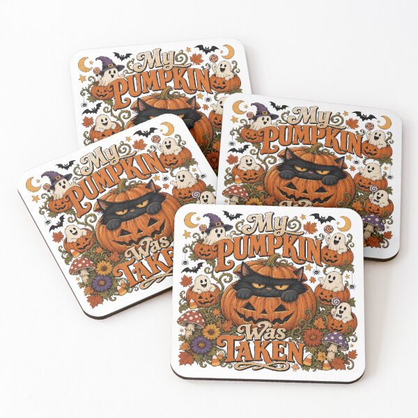 Artikelvorschau, Mein Kürbis wurde gestohlen! Lustige mürrische schwarze Katze zu Halloween entworfen und verkauft von JoyfullyOffbeat.