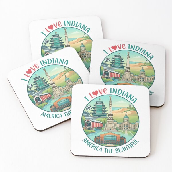 Item preview, Indiana USA Travel Souvenir T-Shirt – Indiana State Tourist Vacation Design designed and sold by Illumine-World.