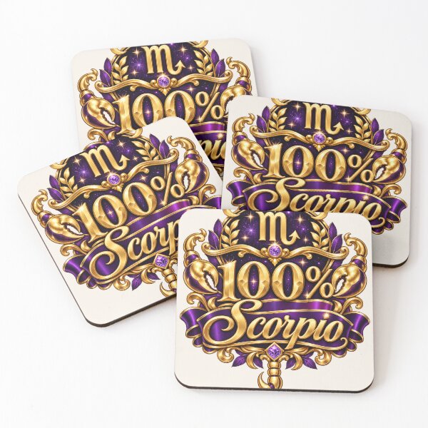 Item preview, 100% Scorpio – Bold Zodiac Astrology Design designed and sold by MetaModel Editions.