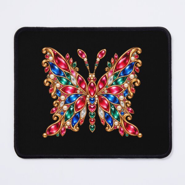 Item preview, Vibrant Jewel Butterfly – Ruby Sapphire Emerald Wings designed and sold by HO•Designs.