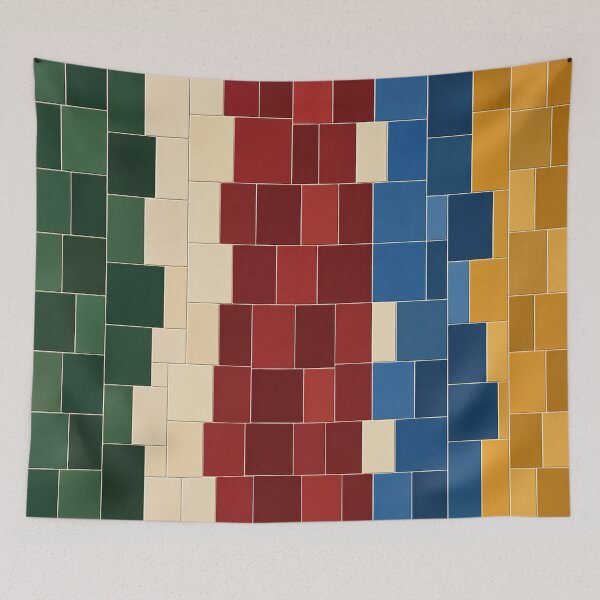 Item preview, Glaze Stripe – Modern Tile Shower Curtain designed and sold by astersgraphics.