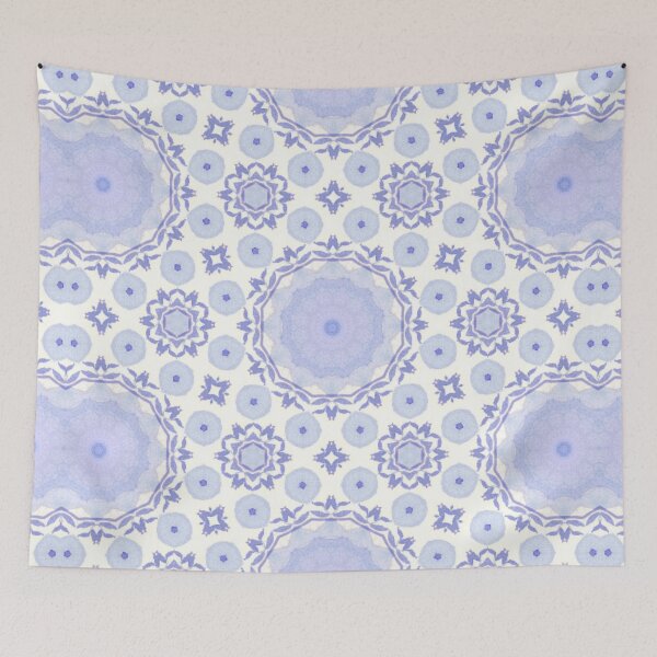 Item preview, Pastel Lavender Blue Tile Pattern Mandala - Hardcover Journal designed and sold by ArithraStudio.