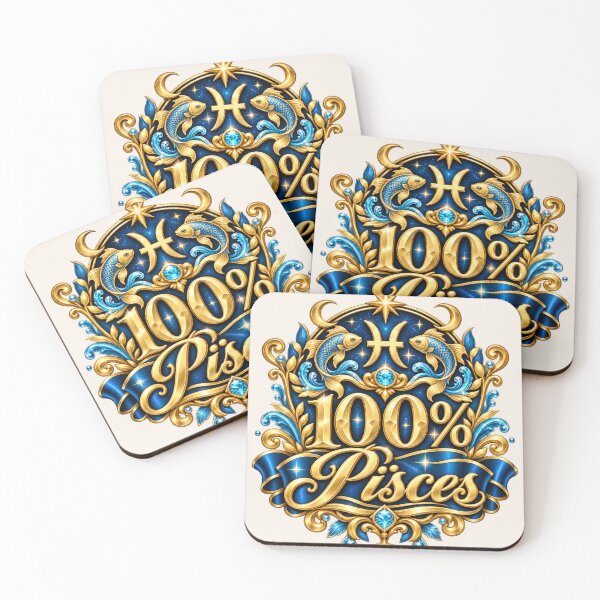 Item preview, 100% Pisces – Dreamy Zodiac Astrology Design designed and sold by MetaModel Editions.