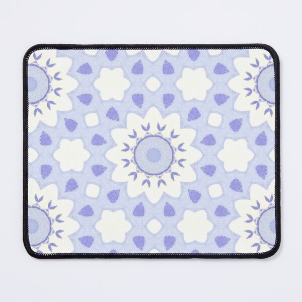 Item preview, Periwinkle Daisy Tile Pattern Mandala - Throw Pillow designed and sold by ArithraStudio.