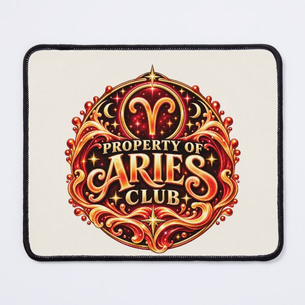 Item preview, Property of Aries Club – Bold Fire Sign Astrology designed and sold by MetaModel Editions.