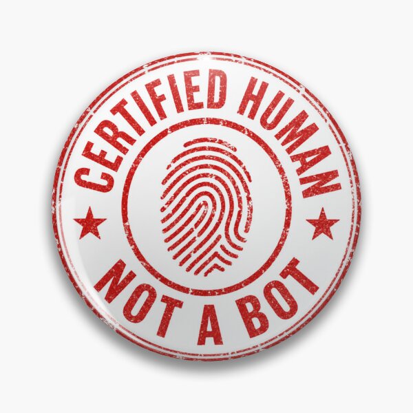 Item preview, Certified Human Not a Bot Fingerprint Design designed and sold by The Vault Shop.