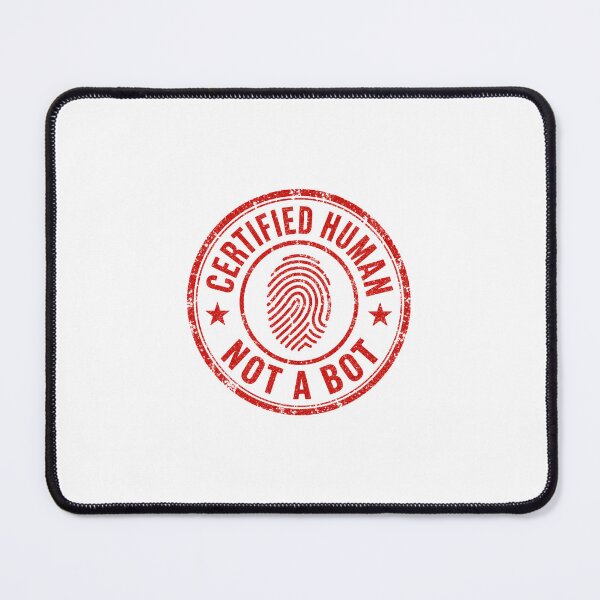 Item preview, Certified Human Not a Bot Fingerprint Design designed and sold by The Vault Shop.