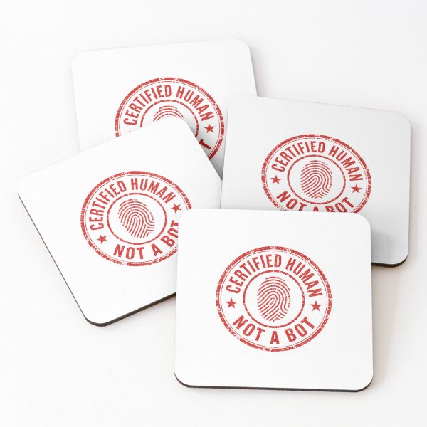 Item preview, Certified Human Not a Bot Fingerprint Design designed and sold by The Vault Shop.